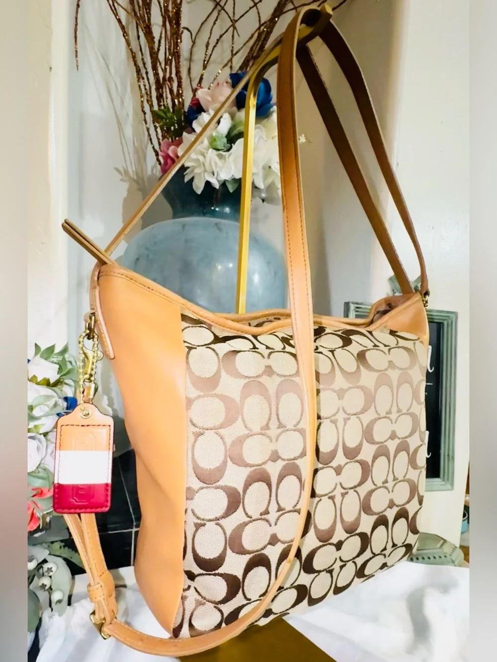 Coach Legacy Weekend Signature Shoulder Hobo Crossbody Bag (Style number 23702)